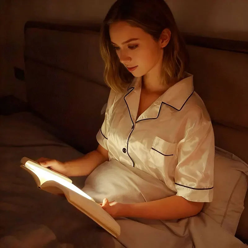 Book Light, Led Lights, Rechargeable LED Flat Book Lights，3 Colors & Timer, Dimmable Panel Plate Book Lamp